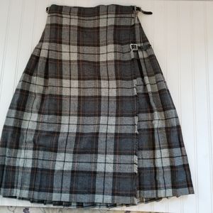 COPY - Vintage Wool Scottish Plaid Tartan Wool wrap skirt kilt skirt